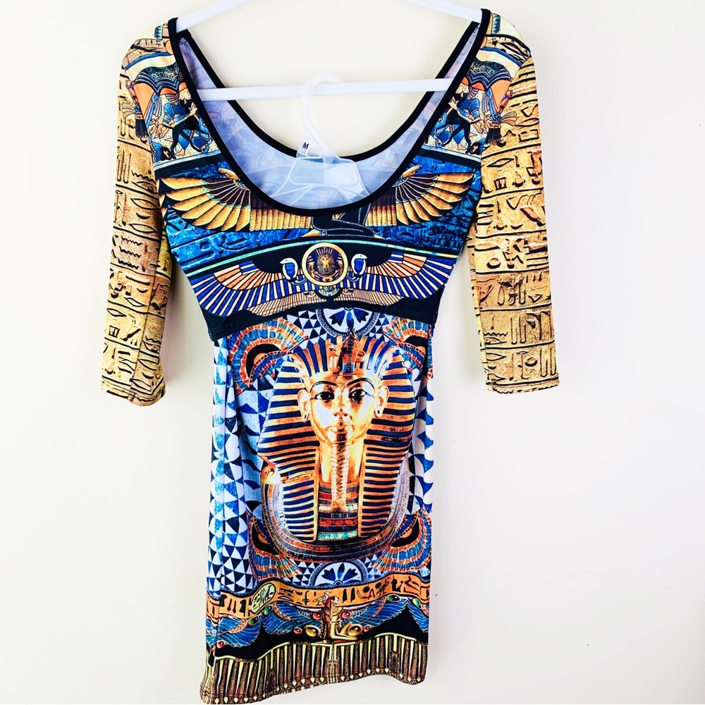 KToo VTG 2-Piece Mini Dress Low Cut Pencil Skirt Bodycon Size XS